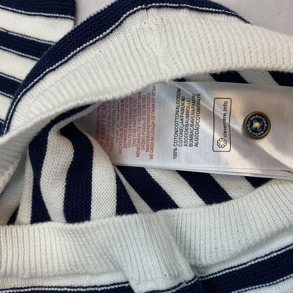 Baby Toddler striped bear sweater 9M navy unisex boy Sergent Major France Europe - Picture 6 of 9